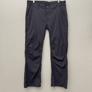 Prana Pants Convertible Roll Up Gray Women's 14 Short Outdoor Hiking Camping